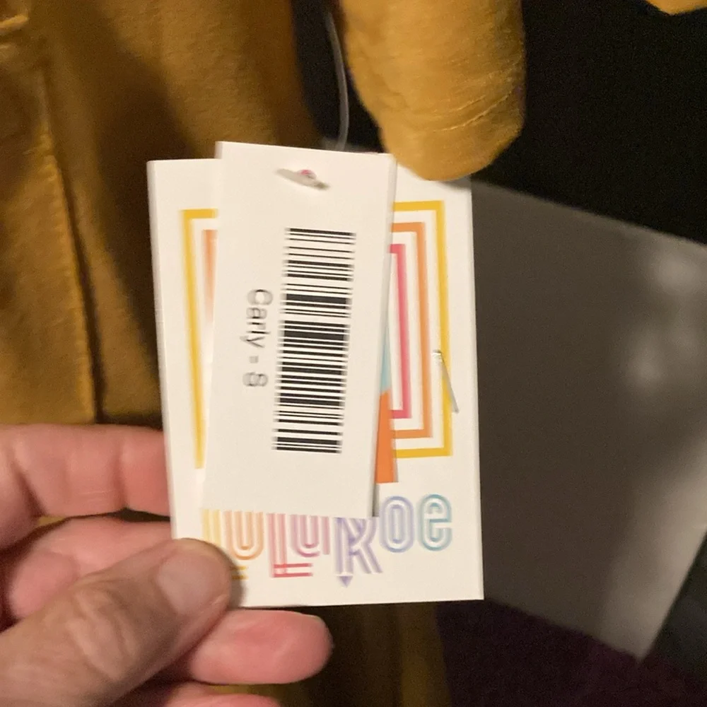 HP🎊Mustard Carly Dress with Black Patterned leggings - Picture 5 of 5